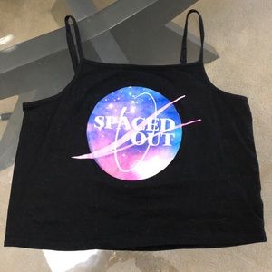 Super cute black crop top!